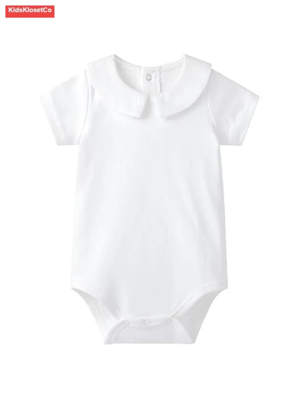 100% Cotton Baby Bodysuit One-Piece Romper Snap Closure Short Sleeve